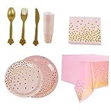 Healvian 1 Conjunto De 96 Peças De Talheres Descartáveis Para Festa Kit De Talheres Para Festa Copos De Para Festa