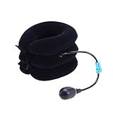 Healvian 1 Unidade Almofada Cervical Tração Cervical Em Casa Colar Cervical Inflável Dispositivo De Alongamento Do Pescoço Descompressor De Pescoço Tubo Único Cuidados De Saúde