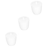 Healvian 3 Pecas Cadinho De Ptfe Com Tampa Caldeirão De Cerâmica De Fusão De Cobre Cadinho De Cerâmica O Cadinho Cadinho De Fundição De Cadinho Com Tampa Latão Branco