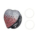 Heart Car Push Start Button Cover Strass Engine Start Button Cover Anti Scratch Auto Decoração Interior Para Carro Motocicleta Caminhão ID 2 8 Cm
