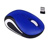 Heave Mini Mouse Sem Fio Portátil Pc Notebook 800/1200dpi Usb 3 Teclas óptico 2.4g Mouse Abs Colorido Slim Mouse Sem Fio Para Pc Azul