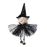 Heave Ornamento De Halloween Para Pendurar Abóbora Fantasma Bruxa Gato Preto Boneca De Pelúcia Feita à Mão Para Decoração De Festa De Halloween C