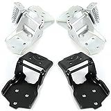 HECASA Kit De Dobradiça De Porta Frontal Compatível Com Chevy Chevrolet Camaro Impala Pontiac Firebird 1970 1981 Conjunto De 4 Peças Novo Par De Aço Preto Superior E Inferior