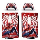 Heiko PS 5 Skins Console Disc Versão Compatível Com PlayStation 5 Console Controlador Skin Adesivos Proteção Impermeável Sem Bolhas Acessórios PS5 De Terceiros Homem Aranha Sangue