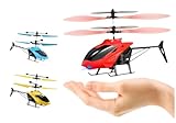 Helicóptero Com Sensor Infravermelho Leds Mini Drone Com USB Recarregável Linha Premium M5 Armarinhos  Vermelho 