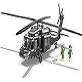 HELICOPTERO MILITAR AMERICANO SIKORSKY UH 60 BLACK HAWK BLOCOS PARA MONTAR COM 905 PCS