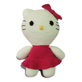 Hello Kitty Boneca De Crochê Amigurumi