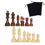 Hellpnoom Peças De Xadrez De Madeira Apenas Peças De Xadrez De Madeira Staunton De Torneio Figuras De Rei De 3 Polegadas Peças De Estatueta De Peões De Jogo De Xadrez Substituição De Peça Faltante
