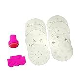 Hemoton 10 Pcs Placa De Carimbo De Manicure Estampagem De Unhas Carimbo De Nail Art Impressão Selo Definir