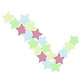 HEMOTON 100 Peças Adesivos De Parede Luminosos Que Brilham No Escuro Estrela Do Teto Adesivos De Parede Removíveis Estrela Brilhante Removível Adesivos De Parede Estéreo Luminosos