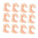 Hemoton 20 Unidades Mão De Treinamento De Manicure Gel De Silicone Praticar Mão Unhas Postiças Kit De Manicure Gel Para Unhas Prática De Manicure Dedos Com Adesivo Ferramentas De Manicure