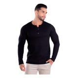 Henley Manga Longa Scale