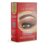 Henna Profissional La Benig 3g Imediato Cor Castanho Claro 3g