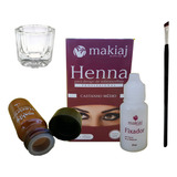 Henna Rena Makiaj Sobrancelha Pincel Chanfrado Dappen Tom Castanho Medio