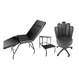HENVIFER Kit Estética Maca 3 Posições Massagem Mocho Pétala Escada