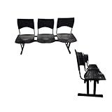 HENVIFER Longarina Preta De 3 Lugares Para Salão Escritório Ou Casa