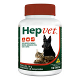 Hepvet 30 Comprimidos Vetnil Suplemento P Cães E Gato