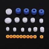 HERCHR Conjunto De Engrenagens De 26 Peças 2 Mm 2 3 Mm 3 Mm 3 17 Mm 4 Mm Engrenagem Helicoidal De Plástico E Manga Para Faça Você Mesmo Modelo De Carro Caminhão De Avião Eixo De Motor