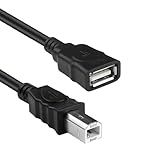 Herfair Cabo Adaptador USB A Para USB B Cabo Conversor USB A Fêmea Para Macho B 2 0 Cabo Conector Tipo B Para USB Para Impressora Scanner Fax Para Computador Laptop 0 5 M 1 64 Pés 
