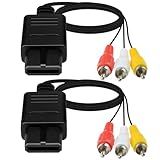 Herfair Cabo De Vídeo Para N64 Cabo De Vídeo De Saída Composto AV Compatível Com Consoles Nintendo 64 Gamecube Super Nintendo SNES Para Monitorar TV Pacote Com 2 Plug And Play áudio Incluído