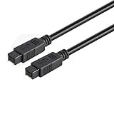 Herfair Cabo Firewire Ieee 1394 9 Pinos Para 9 Pinos Cabo Firewire 800 Para Câmera De Vídeo Dv (1,8 M, Cabo Extensor Firewire 800 De 9 Pinos)
