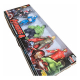 Heróis Avengers Marvel Kit Com 5 Figuras Em Ação 18cm