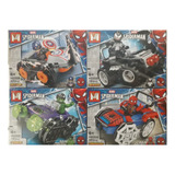 Heróis Com Carrinho Capitão América Hulk Venom Homem Aranha