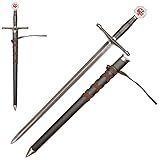 HEROSPLAY 23 4 Aço Inoxidável Medieval Templário Cavaleiros Cruzado Espada Para Cosplay Coleção Traje Dress Up Adereços