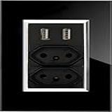 Herren Damen Tomada Entrada USB C Preto