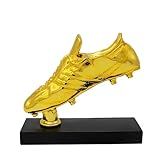 HESHS Coleção De Troféus De Bota De Ouro De Futebol- Troféu De Artilheiro De Futebol Galvanoplastia Ventilador De Resina Escritório Decoração De Casa Enfeites Lembranças