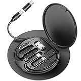 HESIMING Kit Adaptador USB C Conversor De Capa De Cabo Multicarregamento USB C Para Tipo C Dispositivo IOS Micro Adaptador Conjunto De Cabos De Dados De Viagem Contém Armazenamento De Cartão Suporte