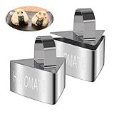 Hewomate Molde Onigiri 2 Peças De Molde De Arroz Triangular Molde De Bola De Arroz De Aço Inoxidável Molde Clássico Triângulo Spam Musubi Para Almoço Bento Ou Refeição Em Caixa DIY