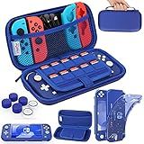 HEYSTOP Compatível Com A Capa De Transporte Switch Lite Capa Switch Lite Com Capa Protetora De TPU Poliuretano Termoplástico Com Glitter Macio Cartão De Jogos 6 Tampas De Aderência Para O Kit De