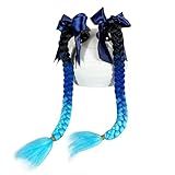 HHongJM 2 Peças De Capacete Rabo De Cavalo Para Motocicleta Rabo De Cavalo Tranças Rabo De Cabelo Usado Para Qualquer Capacete Ventosa Design Reutilizável 2 Peças Capacete Não Incluído 