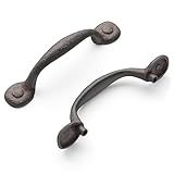 Hickory Hardware Puxadores De Armário Refinados Rústicos Puxadores De Cozinha Para Armários E Gavetas E Ferragens De Banheiro 7 6 Cm De Centro A Centro Ferro Rústico Pacote Com 10