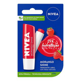 Hidratante Labial Morango Shine Nivea 4 8g Óleos Naturais