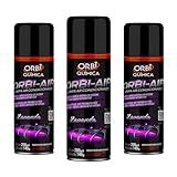 Higienizador Orbi Air Limpa Ar Condicionado Higienização Automotiva Aroma Lavanda Kit Com 3 Orbi Química