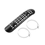 Hihaha 1 Conjunto De Proteção De Calor De Escape Universal Curva De Motocicleta Tubo De Escape Protetor De Silenciador Com Grampos De 70 100 Mm Preto Material Durável