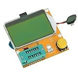 HiLetgo Lcr T4 Resistor Multifuncional Capacitor Diodo Scr Indutor Triodo Mosfet Tubo Medidor Testador Componente Kit Testador 9V Com 128 64 Luz De Fundo Verde Display Lcd