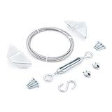 HILLMASTER Kit De Portão Anti Queda Durável Para Cerca De Madeira Kit De Cabos De Suporte De Portão Anti Queda Em Zinco Kit De Portão De Cerca Anti Flacidez Ferragens De Portão De Aço Kit De Reparo De Porta De Madeira Sem Queda Para Ambientes Externos Kit De Moldura De Portão