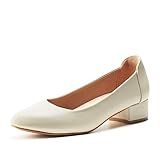 Hingswink Sapatos Femininos Pretos Prateados Brancos Para Mulheres Sapatos De 3 5 Cm Para Mulheres Salto Baixo Fechado Sapatos Sociais Para Mulheres Confortáveis E Elegantes Salto Baixo Poliuretano