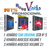 Hinos P Violão Kits C 3 Ccb Tom Orig avulsos Vol 1 E 2