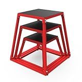 Hipicute Plyo Box Jump Platforms Caixa De Salto única De 12 18 24 Polegadas Para Homens E Mulheres Para Academia Em Casa Vermelha