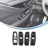 HIRUFAIT Capa De Painel De Interruptor De Elevação De Janela Para Subaru Outback 2021 2022 2023 Acessórios Tampa De Moldura De Botão De Elevação De Vidro De Janela De Carro ABS 4 Peças Padrão De