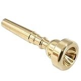 Hitefu Bocal De Trompete 3C De Substituição Para Iniciantes E Profissionais Acessórios De Instrumentos Musicais De Trompete Banhado A Ouro De Latão
