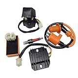 Hity Motor High Performance Racing 6 Pinos AC CDI Bobina De Ignição Regulador De Tensão Retificador Solenoide Relé Para GY6 50cc 125cc 150cc ATV Quad Go Kart Moped