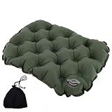 HJJWNDDNG Almofada De Assento Inflável Leve- Assento De Avião- Impermeável- Acampamento- Assento De Ar- Almofada Portátil Para Escritório- Acampamento- Caminhada- Avião- Carro- Estádio -verde-oliva-