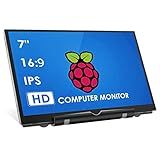 HMTECH Monitor Pequeno De 7 Polegadas Raspberry Pi 800 X 480 HDMI Tela LCD IPS Portátil Para 4 3 2 Zero Win11 10 8 7 Sem Toque