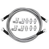 HNeekyr 6AN Kit De Mangueira De Resfriador De óleo De Fluido De Transmissão De 52 Polegadas- Compatível Com GM Chevy Ford GMC Buick Cadillac Carros E Caminhões De Substituição - TH350 TH400 700R4