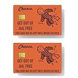 Hokesendo Adesivo Get Out Of Jail Free Para Cartão De Crédito Para Chave De Transporte Débito Cobertura De Cartão De Crédito Personalizado Para Cartão Bancário Fino à Prova D água Decalque